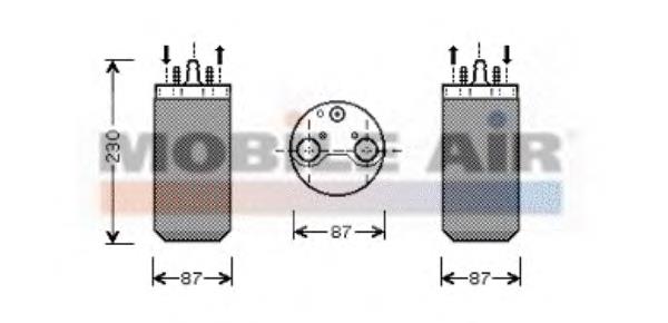 4300D350 VAN Wezel receptor-secador del aire acondicionado