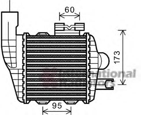 82004226 VAN Wezel radiador de aire de admisión