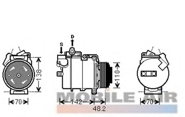 0600K386 VAN Wezel compresor de aire acondicionado