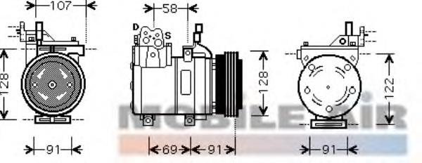 8200K161 VAN Wezel compresor de aire acondicionado