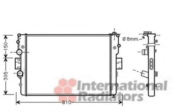 28002087 VAN Wezel radiador refrigeración del motor