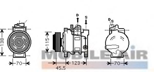 0300K281 VAN Wezel compresor de aire acondicionado