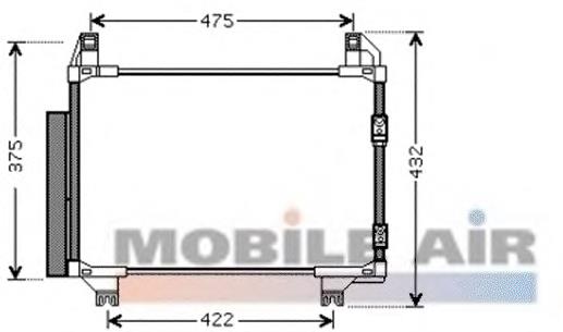 53005413 VAN Wezel condensador aire acondicionado