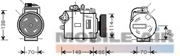 0300K275 VAN Wezel compresor de aire acondicionado