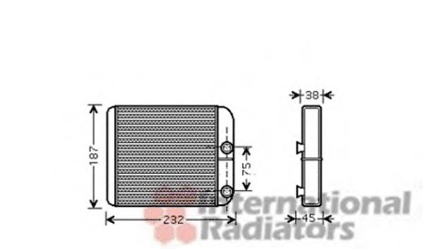 59006129 VAN Wezel radiador de calefacción