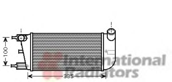 17004352 VAN Wezel radiador de aire de admisión