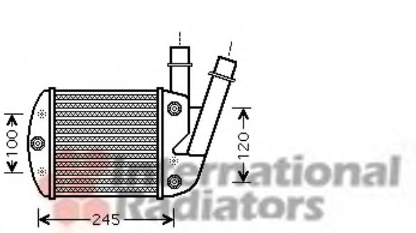 17004340 VAN Wezel radiador de aire de admisión