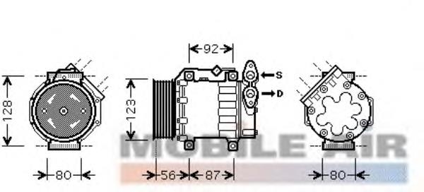 1800K431 VAN Wezel compresor de aire acondicionado