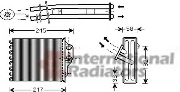 17006350 VAN Wezel radiador de calefacción