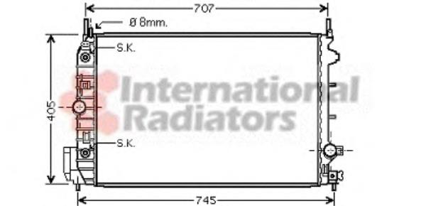 37002388 VAN Wezel radiador refrigeración del motor