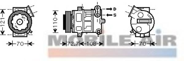 3700K419 VAN Wezel compresor de aire acondicionado