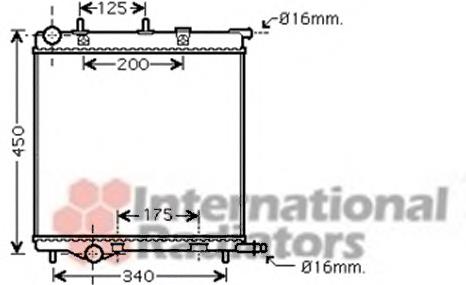 40002289 VAN Wezel radiador refrigeración del motor