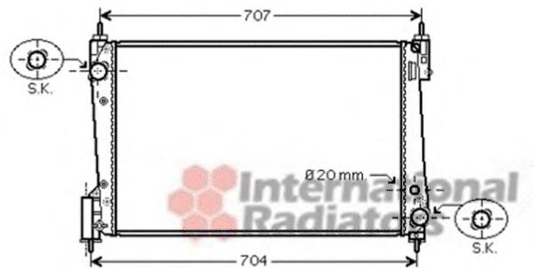 37002423 VAN Wezel radiador refrigeración del motor