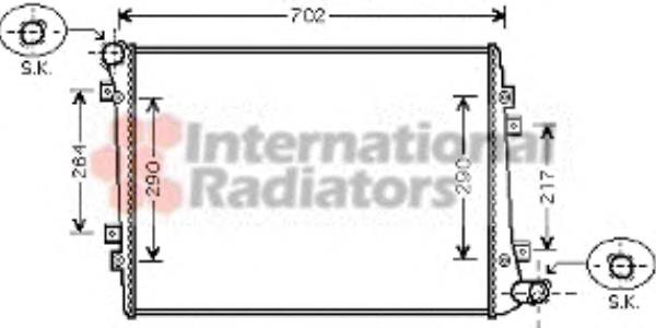 58002224 VAN Wezel radiador refrigeración del motor