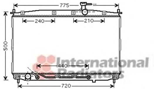 82002174 VAN Wezel radiador refrigeración del motor