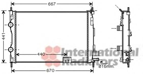 13002287 VAN Wezel radiador refrigeración del motor