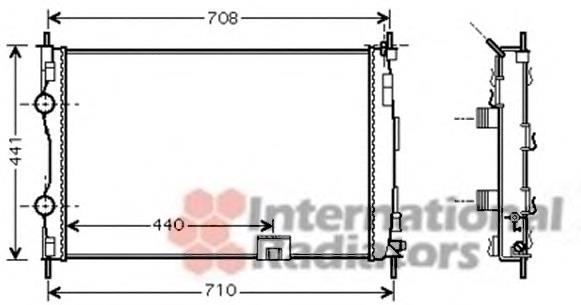 13002288 VAN Wezel radiador refrigeración del motor