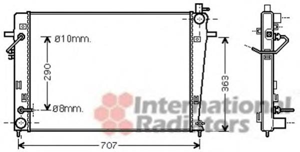 82002203 VAN Wezel radiador refrigeración del motor