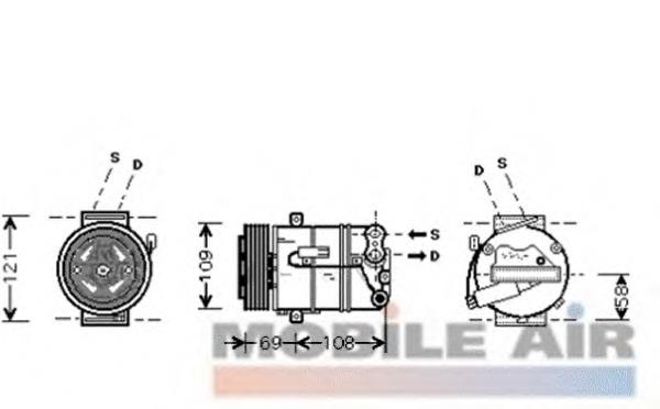 3700K427 VAN Wezel compresor de aire acondicionado