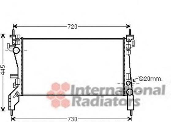 17002385 VAN Wezel radiador refrigeración del motor