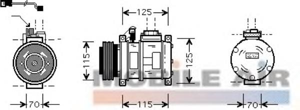 Compresor de aire acondicionado 0600K066 VAN Wezel