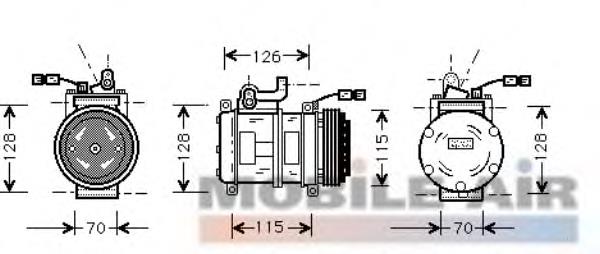 0600K231 VAN Wezel compresor de aire acondicionado