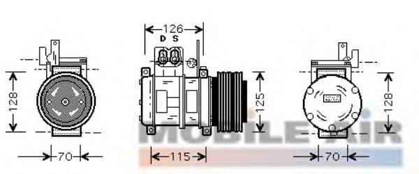 0600K073 VAN Wezel compresor de aire acondicionado