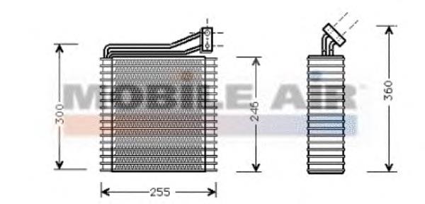  Evaporador, aire acondicionado para Chrysler Neon 