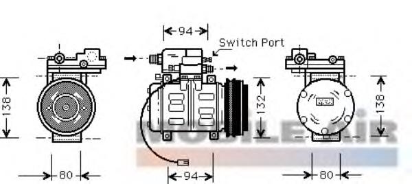 Compresor de aire acondicionado 0300K181 VAN Wezel