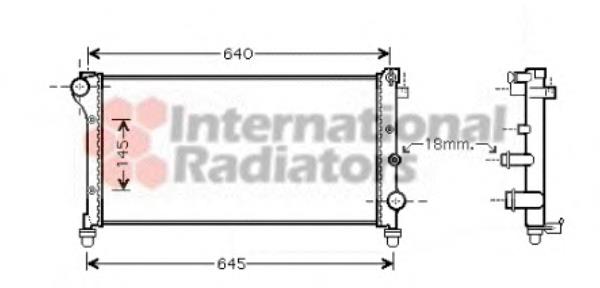 17 00 2292 VAN Wezel radiador refrigeración del motor