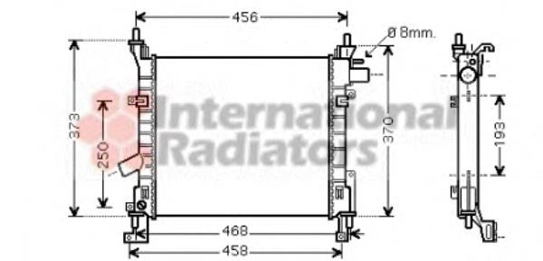 18002373 VAN Wezel radiador refrigeración del motor