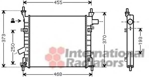 18002372 VAN Wezel radiador refrigeración del motor