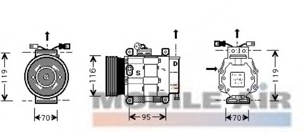 46514136 Fiat/Alfa/Lancia compresor de aire acondicionado