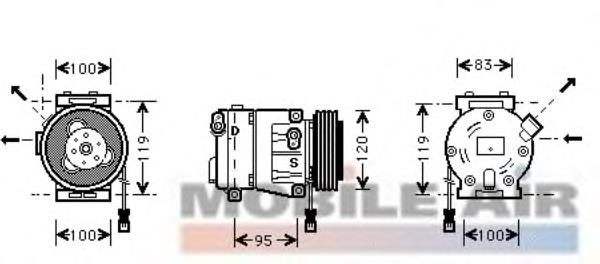 1700K050 VAN Wezel compresor de aire acondicionado