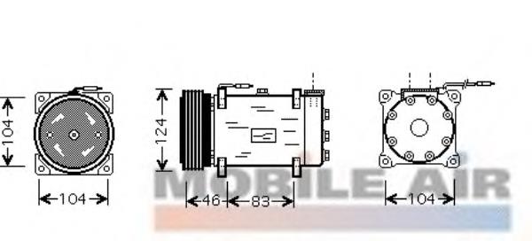 0900K160 VAN Wezel compresor de aire acondicionado