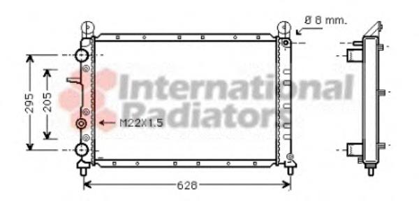 17002236 VAN Wezel radiador refrigeración del motor