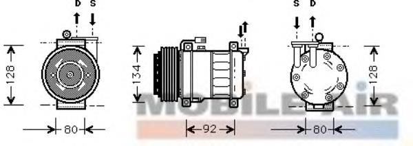 0100K009 VAN Wezel compresor de aire acondicionado