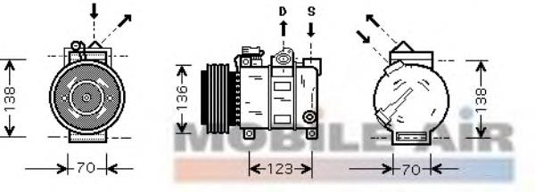 0100K016 VAN Wezel compresor de aire acondicionado