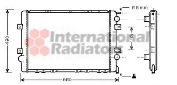 43002299 VAN Wezel radiador refrigeración del motor