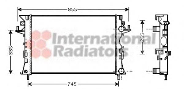 43002290 VAN Wezel radiador refrigeración del motor