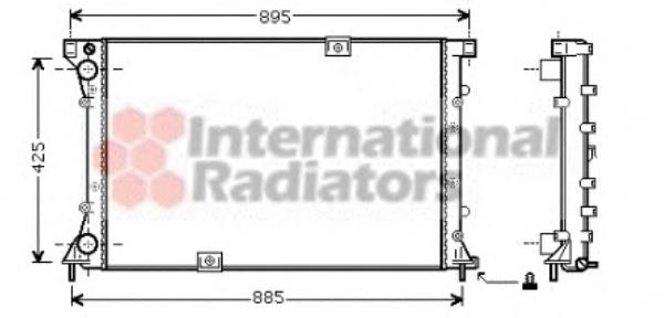 43002313 VAN Wezel radiador refrigeración del motor