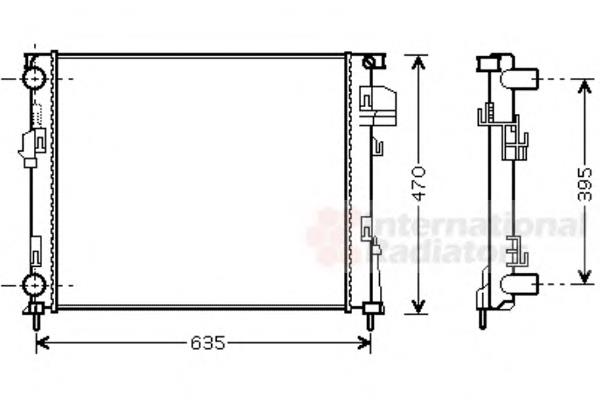 43002303 VAN Wezel radiador refrigeración del motor