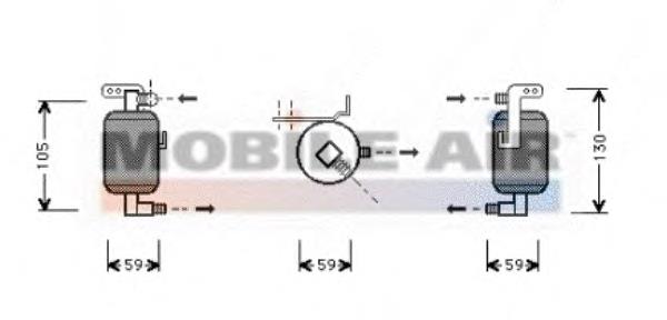 4000D195 VAN Wezel receptor-secador del aire acondicionado