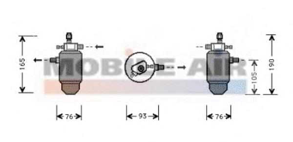 4000D197 VAN Wezel receptor-secador del aire acondicionado