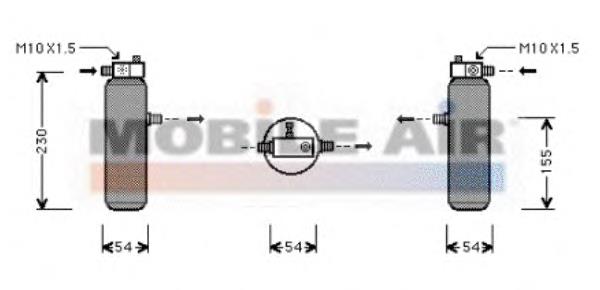 4000D194 VAN Wezel receptor-secador del aire acondicionado