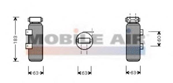 4300D287 VAN Wezel receptor-secador del aire acondicionado