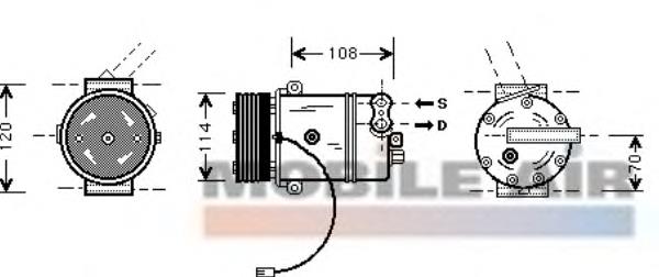 1854085 Opel compresor de aire acondicionado