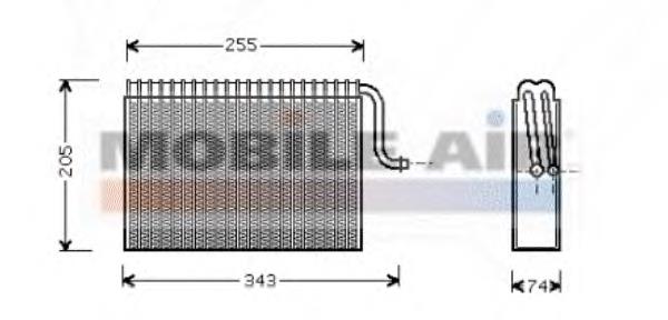 3700V171 VAN Wezel evaporador, aire acondicionado