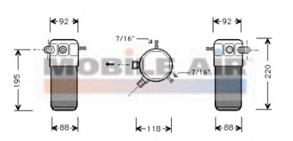 3700D118 VAN Wezel receptor-secador del aire acondicionado