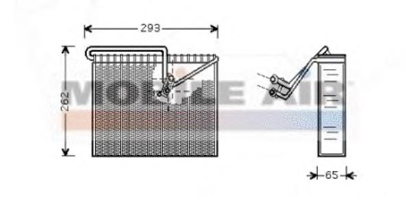 3700V372 VAN Wezel evaporador, aire acondicionado